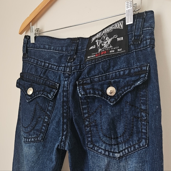 True Religion Billy Super T Jeans Made in USA Size 32 Hemmed 25.5 Inseam Y2K - Picture 10 of 17